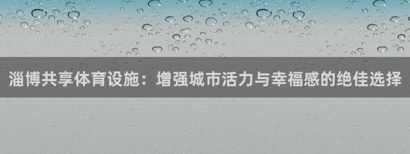 意昂体育4平台注册：淄博共享体育设施：增强城市活力与幸福感的