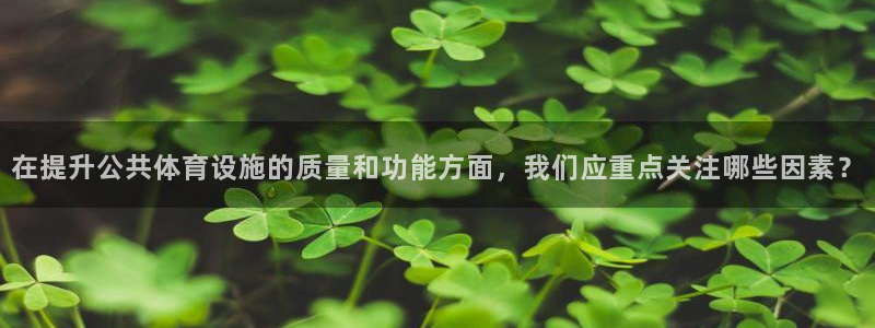 意昂4娱乐首页网站大全：在提升公共体育设施的质量和功